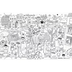 Moulin Roty Inkleurposter Monsters -Moulin Roty moulin roty inkleurposter les schmouks 4