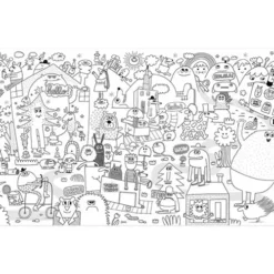 Moulin Roty Inkleurposter Monsters -Moulin Roty moulin roty inkleurposter les schmouks 5