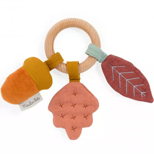 Moulin Roty Rammelaar Met Bijtring - Bos 2 Moulin Roty Rammelaar Met Bijtring - Bos - Afbeelding 2