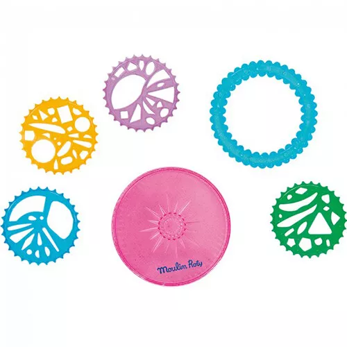 Moulin Roty Tekensjablonen Spiralen - 5st 1 Moulin Roty Tekensjablonen Spiralen - 5st