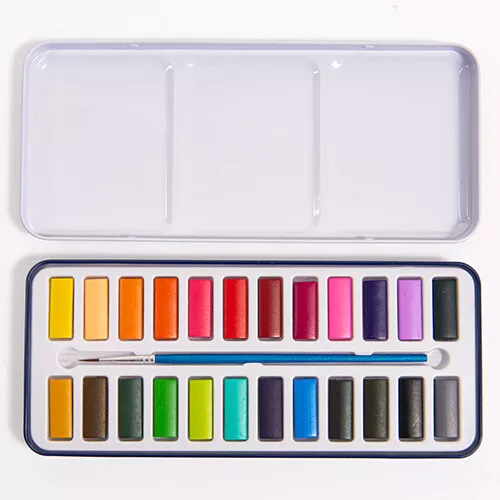 Moulin Roty Waterverf Met Penseel - 24 Kleuren - Afbeelding 2